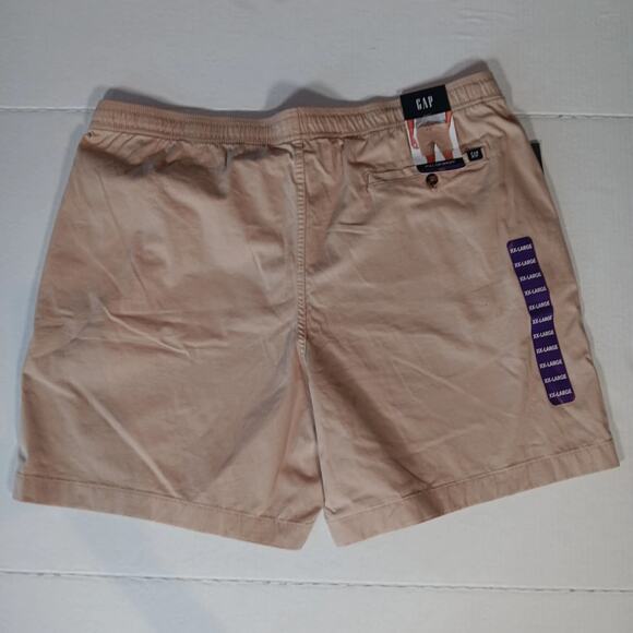 NWT Gap Men's XXL 7" Inseam Stretch Twill Pull On Short Irish Cream Tan - Picture 3 of 11